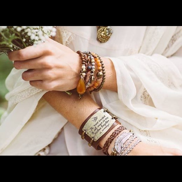 NWT! Lenny & Eva Lg. Sentiments, Lg Leather Cuff - Picture 6 of 6